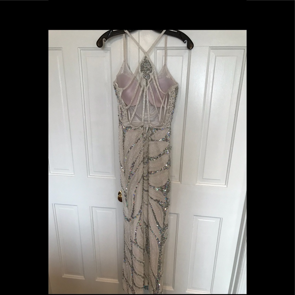 Prom gown- white embellished